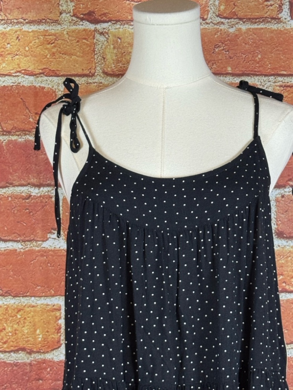 CeCe‎ Black and White Polka Dot Dress Flowy Size Small - Picture 2 of 16